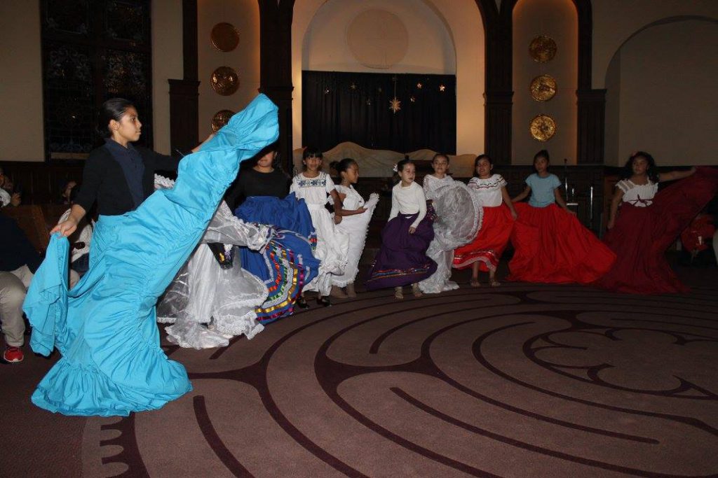 Latino children at TSCC dance in native costume