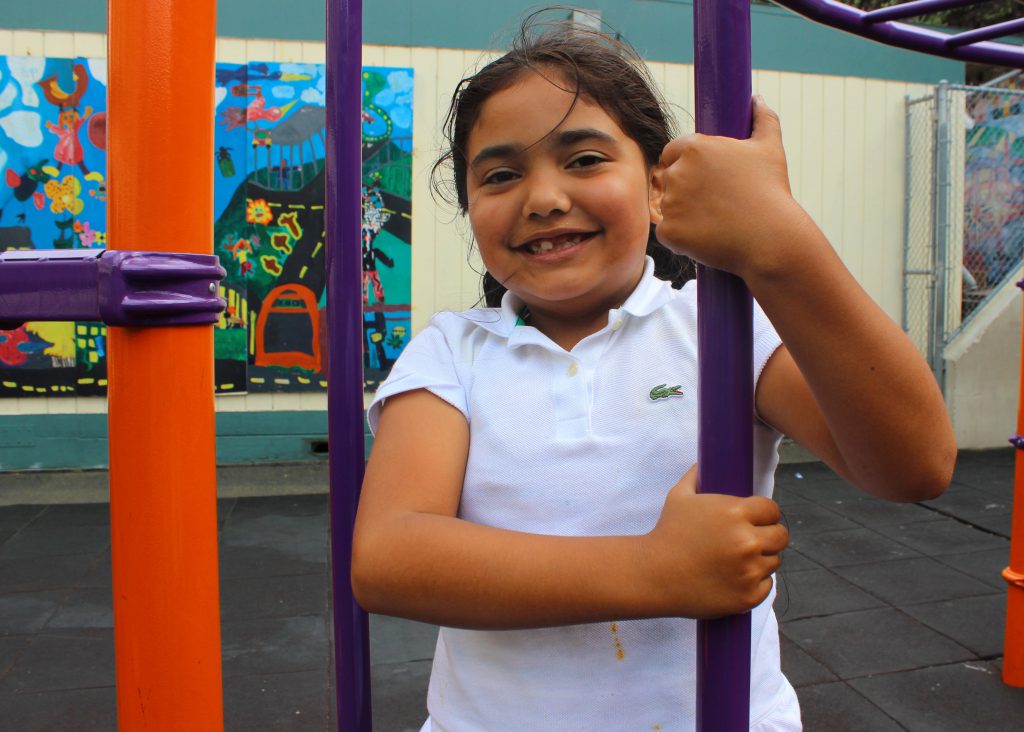 Young Latina on the playground