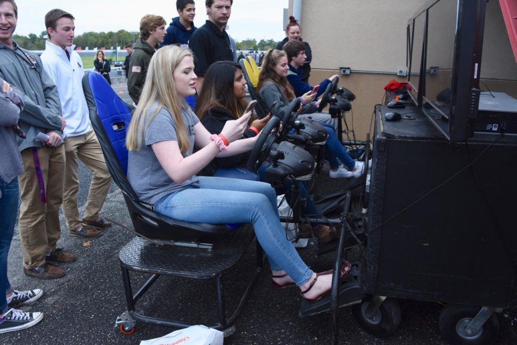 Distracted driving simulator at 2017 lab