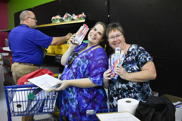 Teachers shop for school supplies at the Classroom Central shop