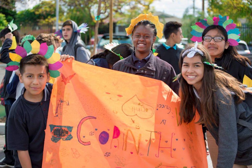 ECS Middle School students' Greek Olympics