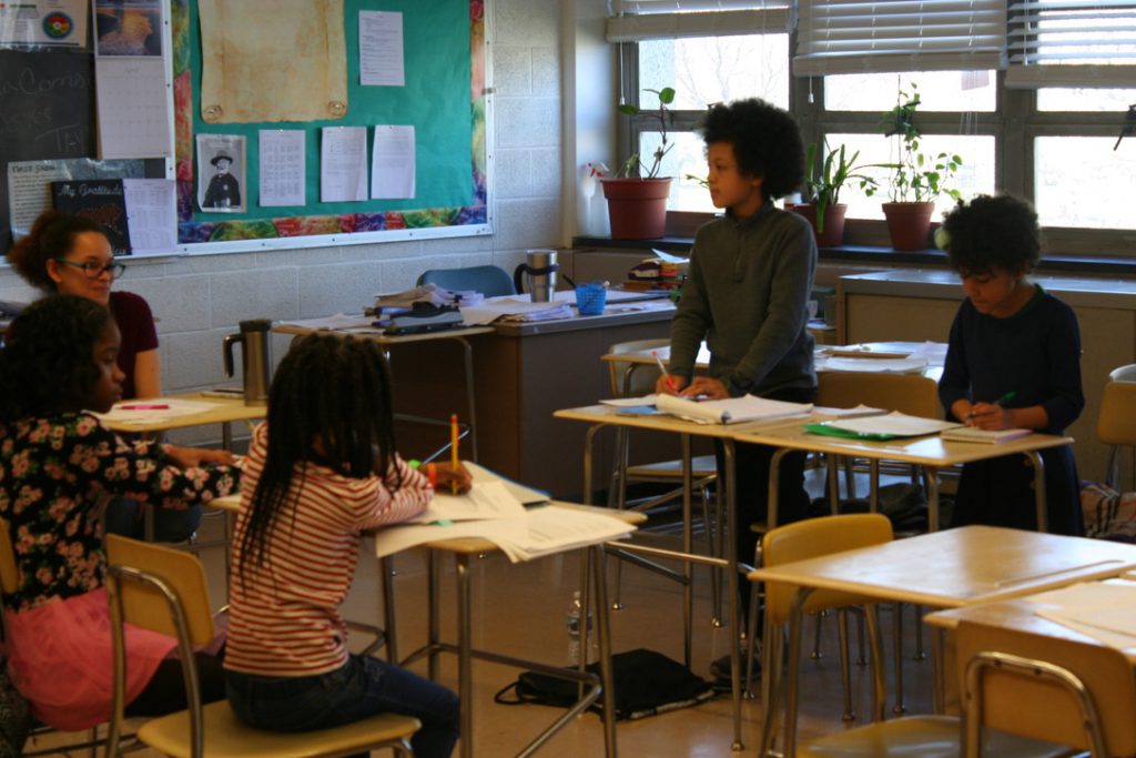 Youngster engaging in debate with BUDL 