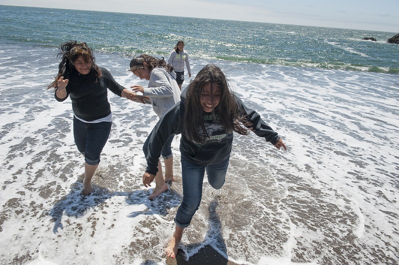 Aim High students spend the day at the ocean