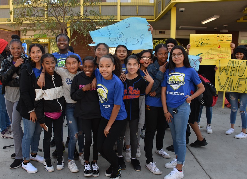 Ánimo Westside Charter Middle School students