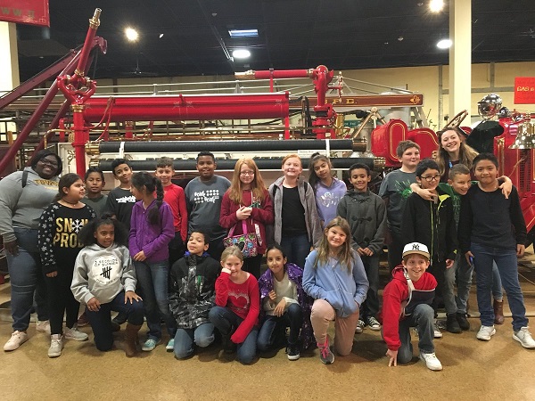 Schoolchildren from Colgate Elementary School visit the museum
