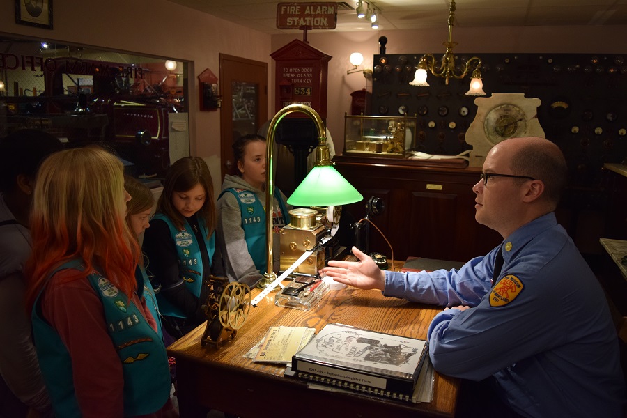 Schoolchildren at the museum