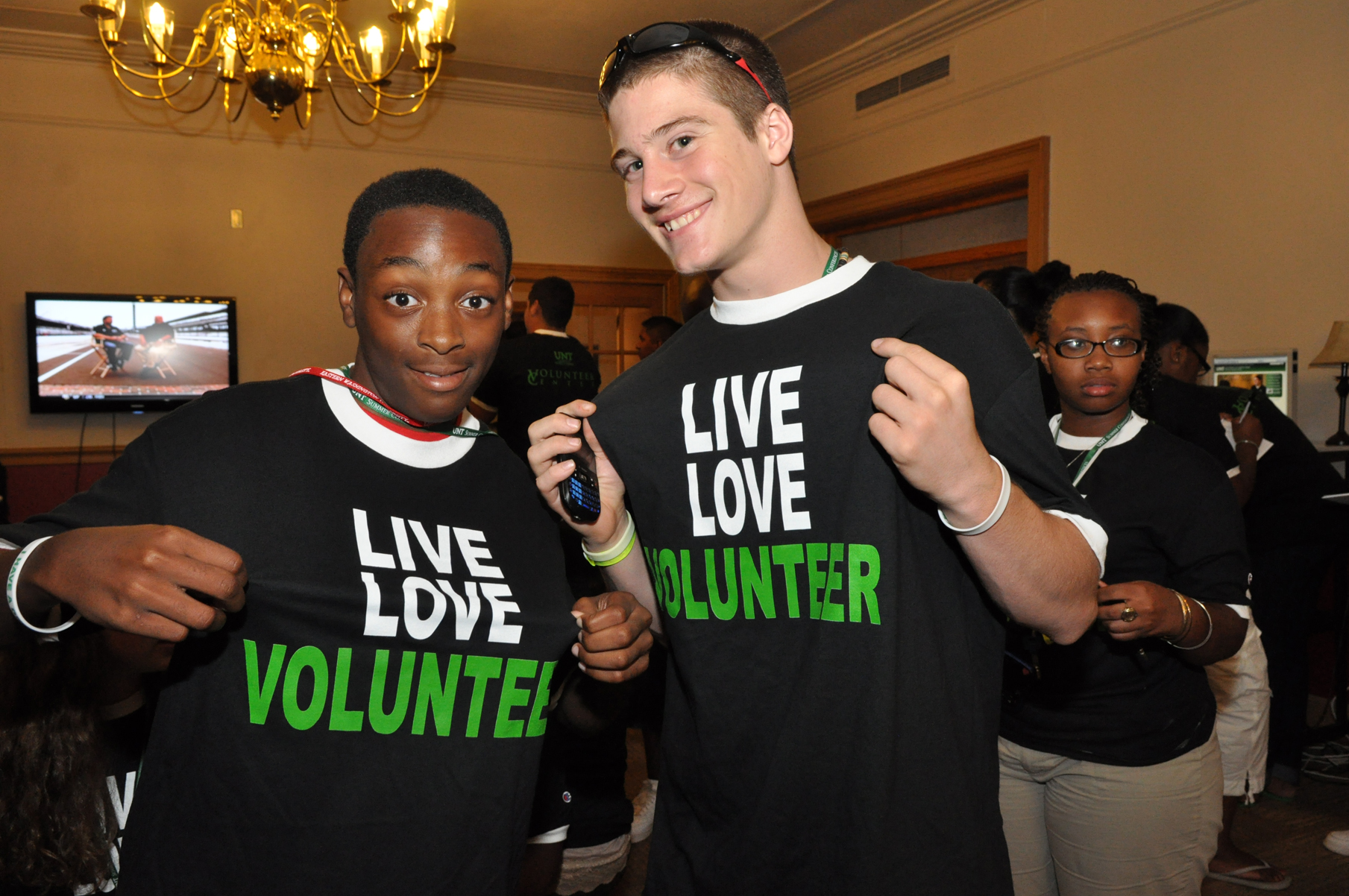 IHDF participants wear t-shirts lauding volunteerism