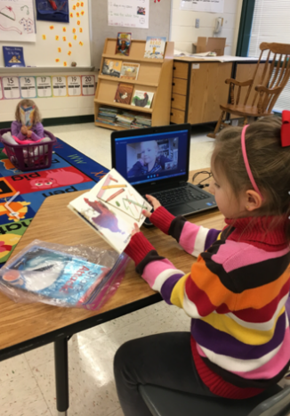 Virtual reading session for young girl with cancer