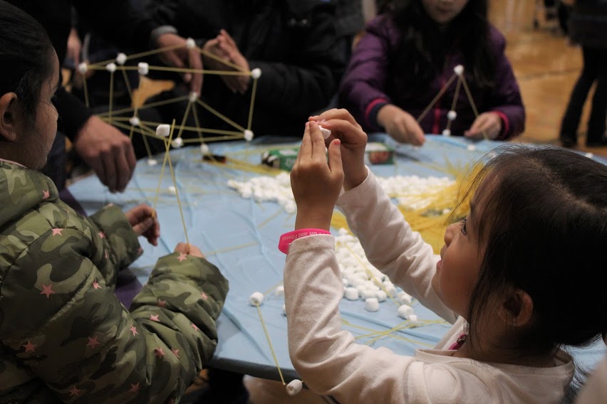 Building constellations with pasta and marshmallows