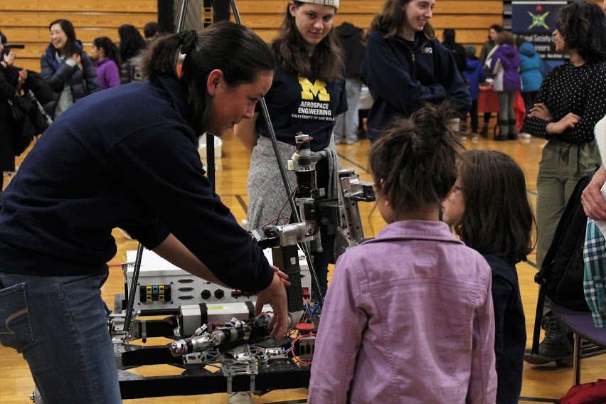 STEM without Boundaries STEM Night robot demonstration