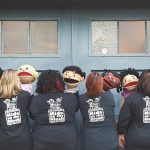 A line-up of Chattanooga's Kids On The Block puppets with their puppeteers