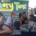 Kids at Traveling Stories StoryTent