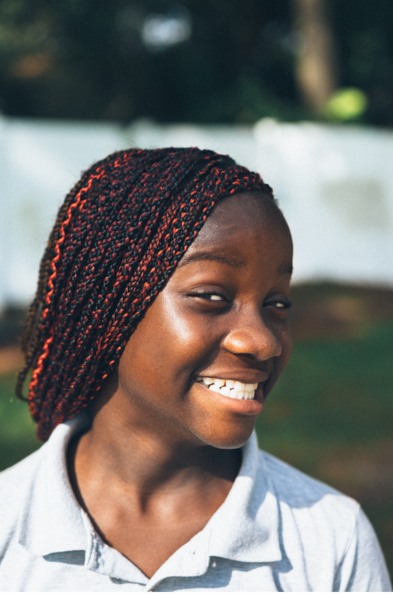 Smiling young black woman