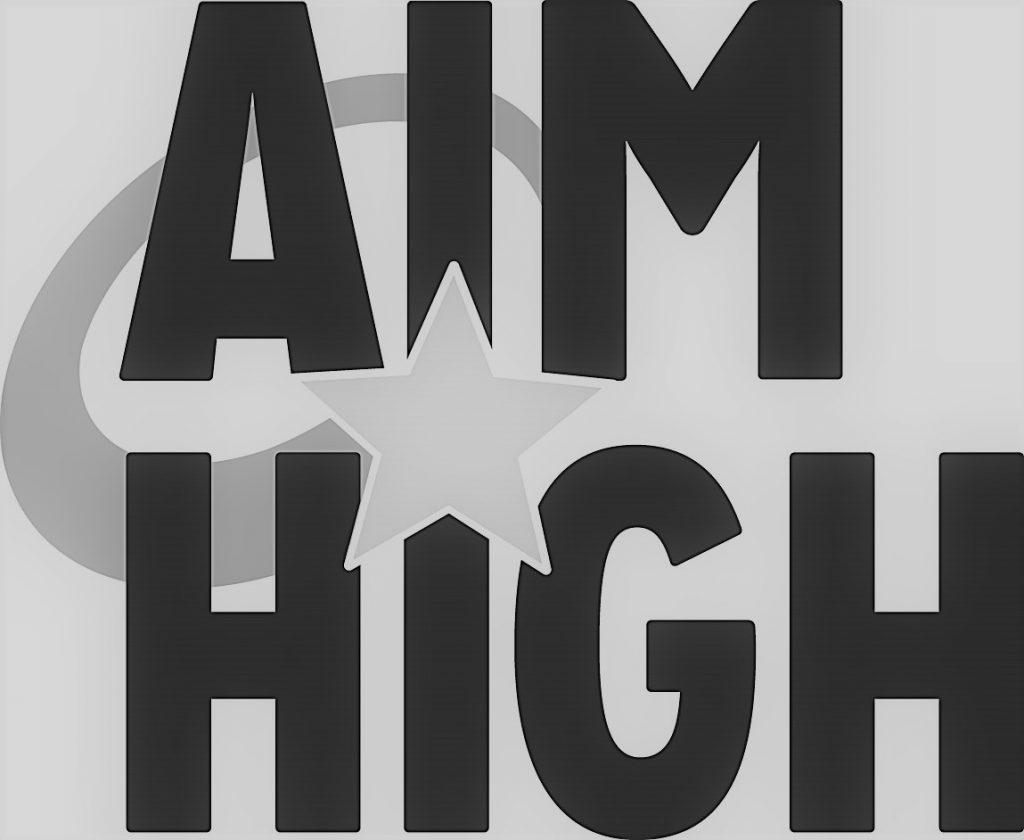 Aim High 2018 Logo grayscale