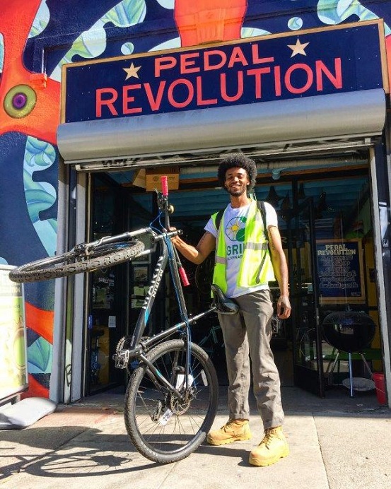 New Door Ventures' Pedal Revolution with intern