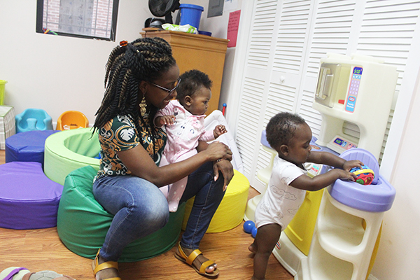 homeless babies play at a Playtime Project playroom