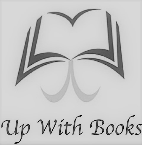 Up With Books logo in grayscale