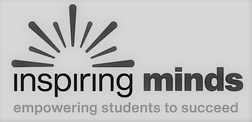 Inspiring Minds logo in grayscale