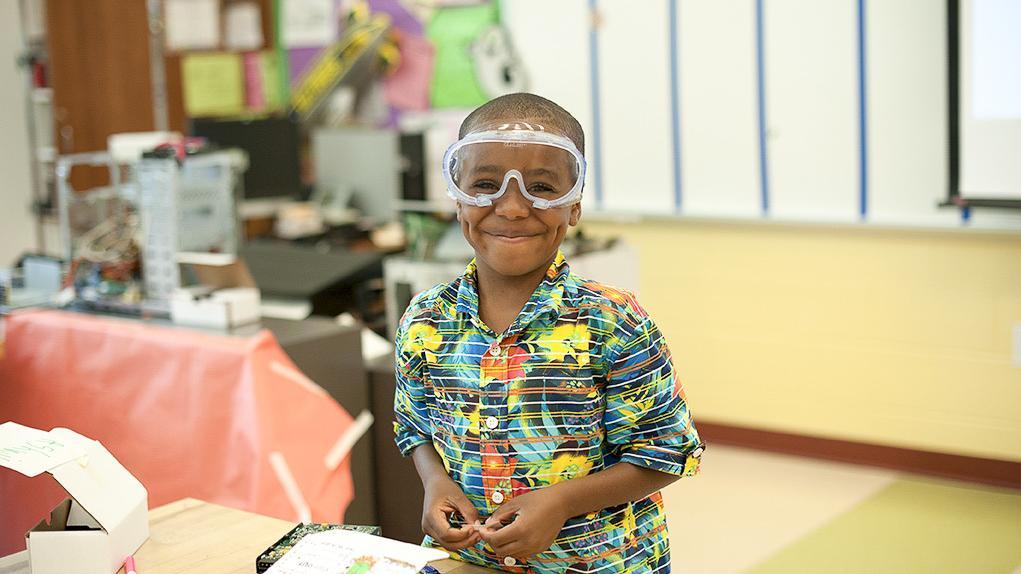 goggles, marker, alarm boxKids at Camp Vanguard