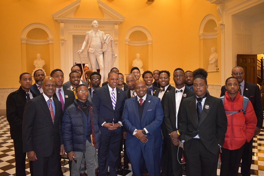 Archons, Communities in Schools, and Scholars with Lt Governor Fairfax in the Capital Rotunda