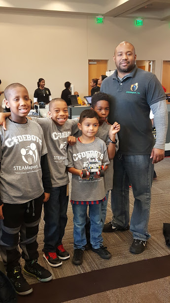 STEAMsports, Inc., students in their first robotics competition 2015
