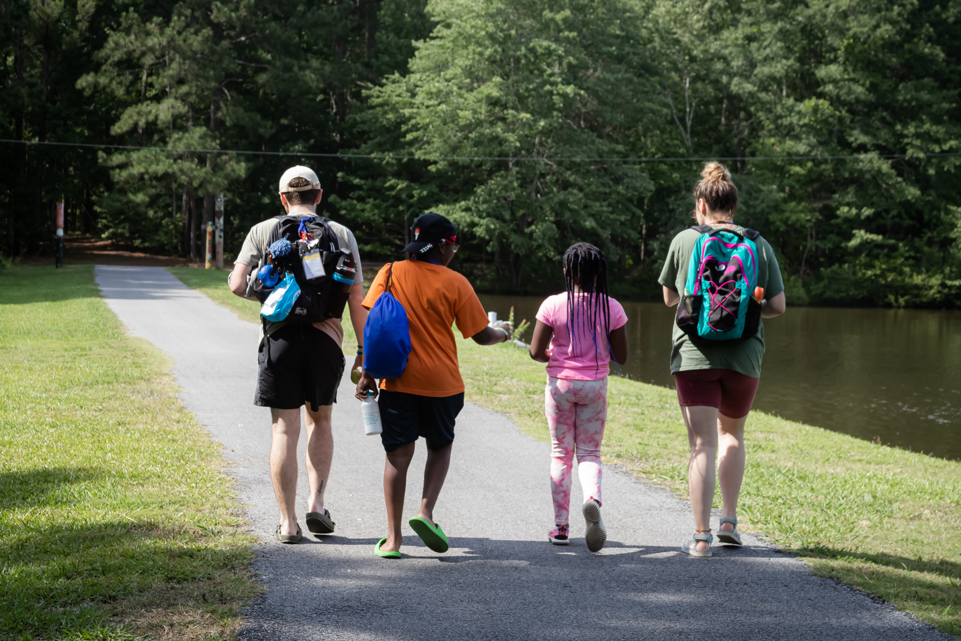 Campers and volunteers at Camp Horizon