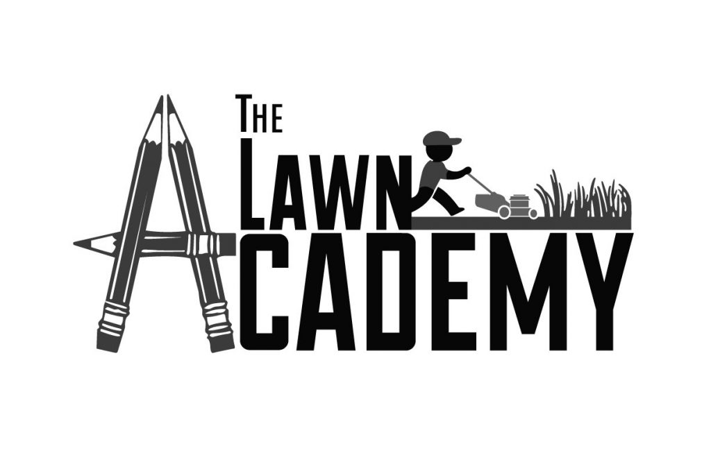 The Lawn Academy logo in grayscale