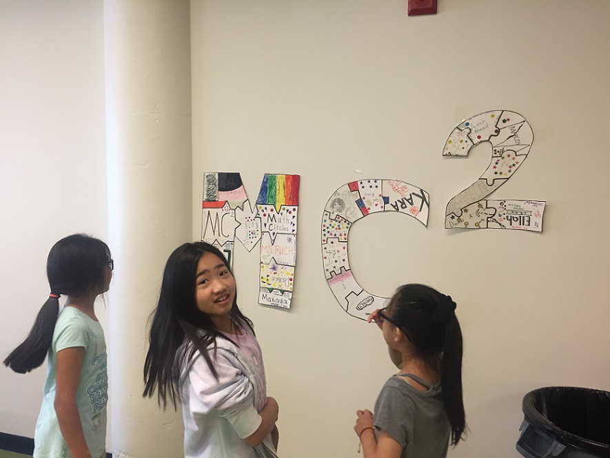 Young Girls at Math Circles of Chicago learn about MC2