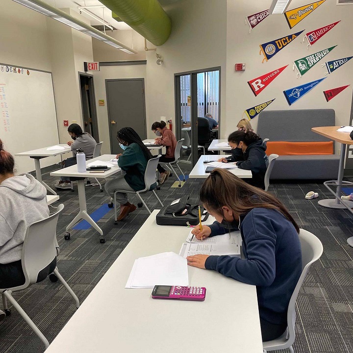 Attollo students hard at work on their SATs