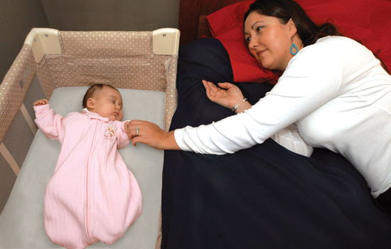 infant in safe crib next to parent bedFirst Chance for Children C.R.I.B.S. program