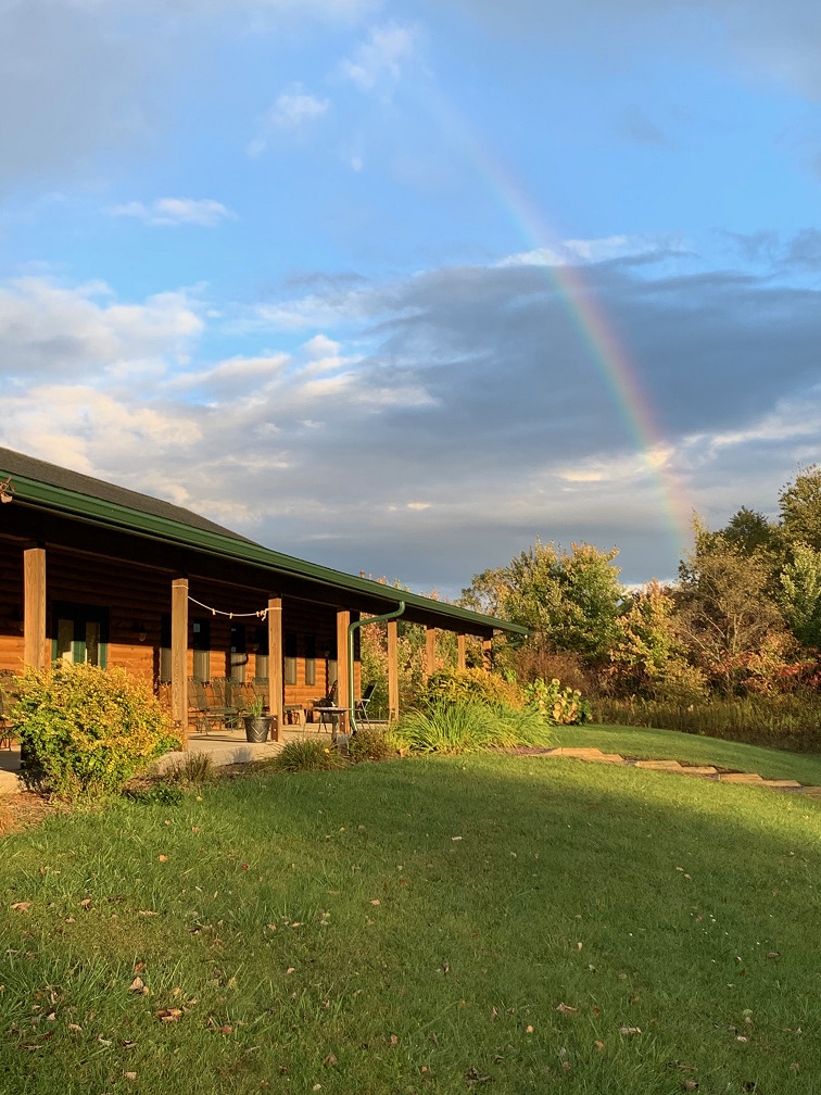 A beautiful rainbow over the Kids Ranch Inc. summer camp site