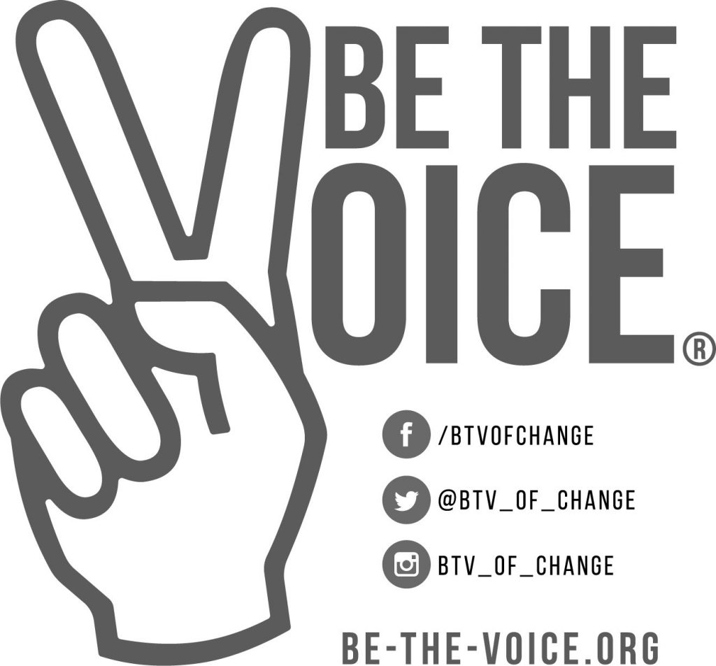 Be THE Voice logo in grayscale