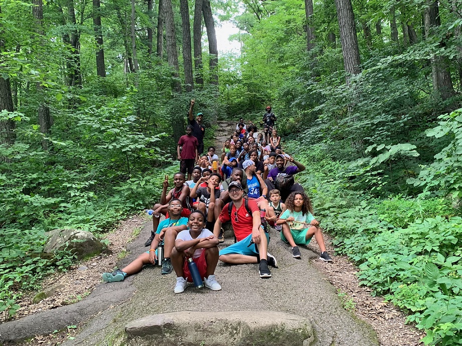 Future Urban Leaders group pose on slope