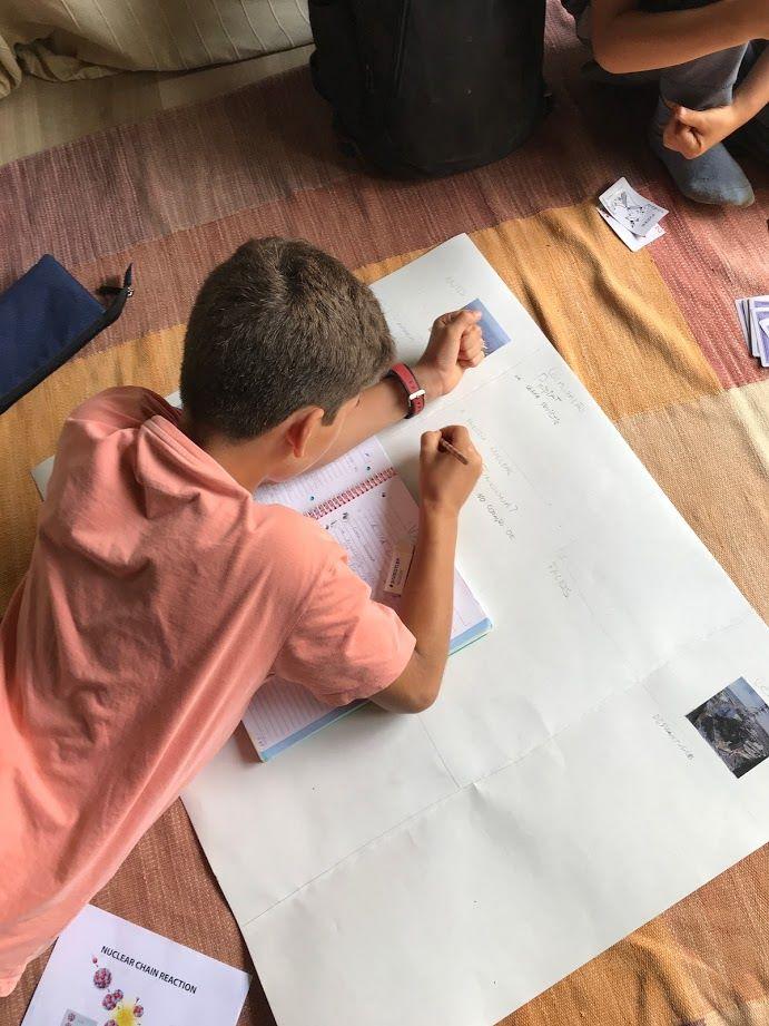 clonlara school boy works at lesson