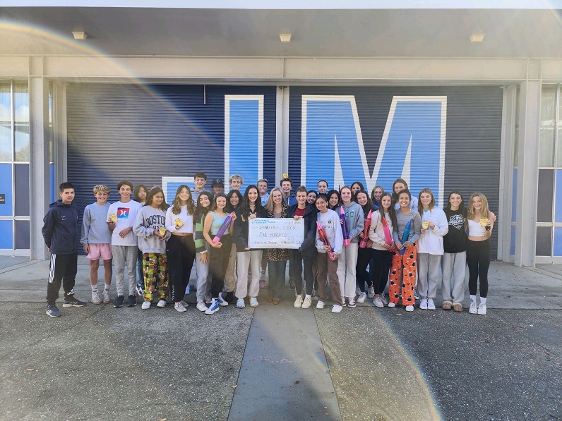 Sydney Paige Foundation group photo hold check