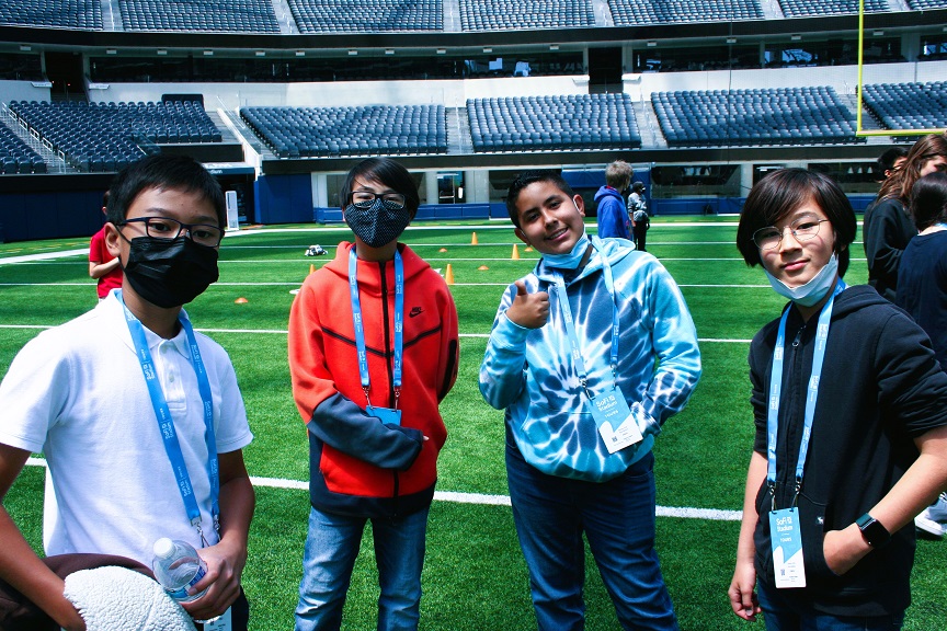Family First Foundation Masked boys on field