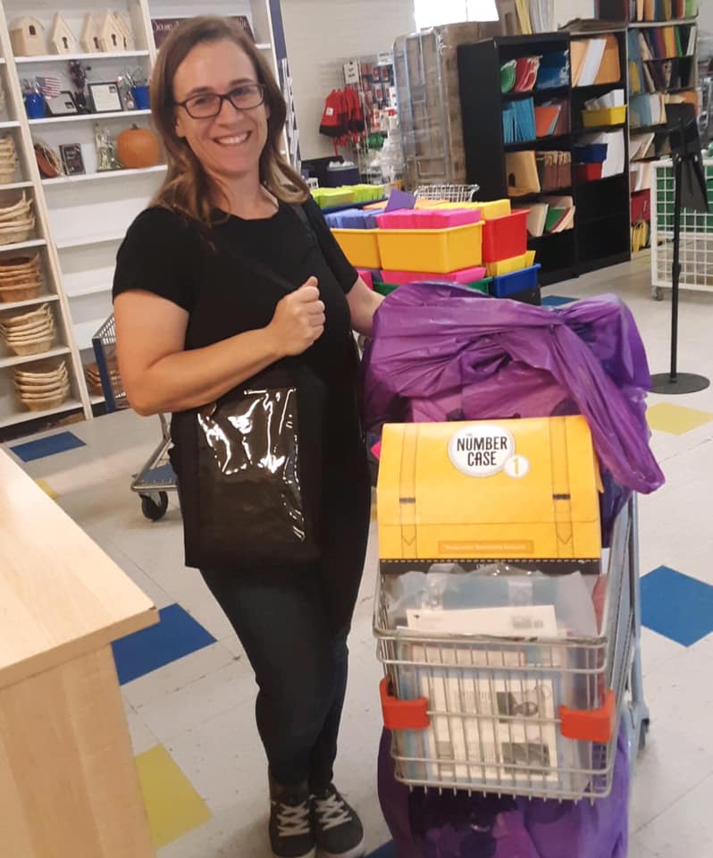 Treasures 4 Teachers happy teacher with full shopping cart