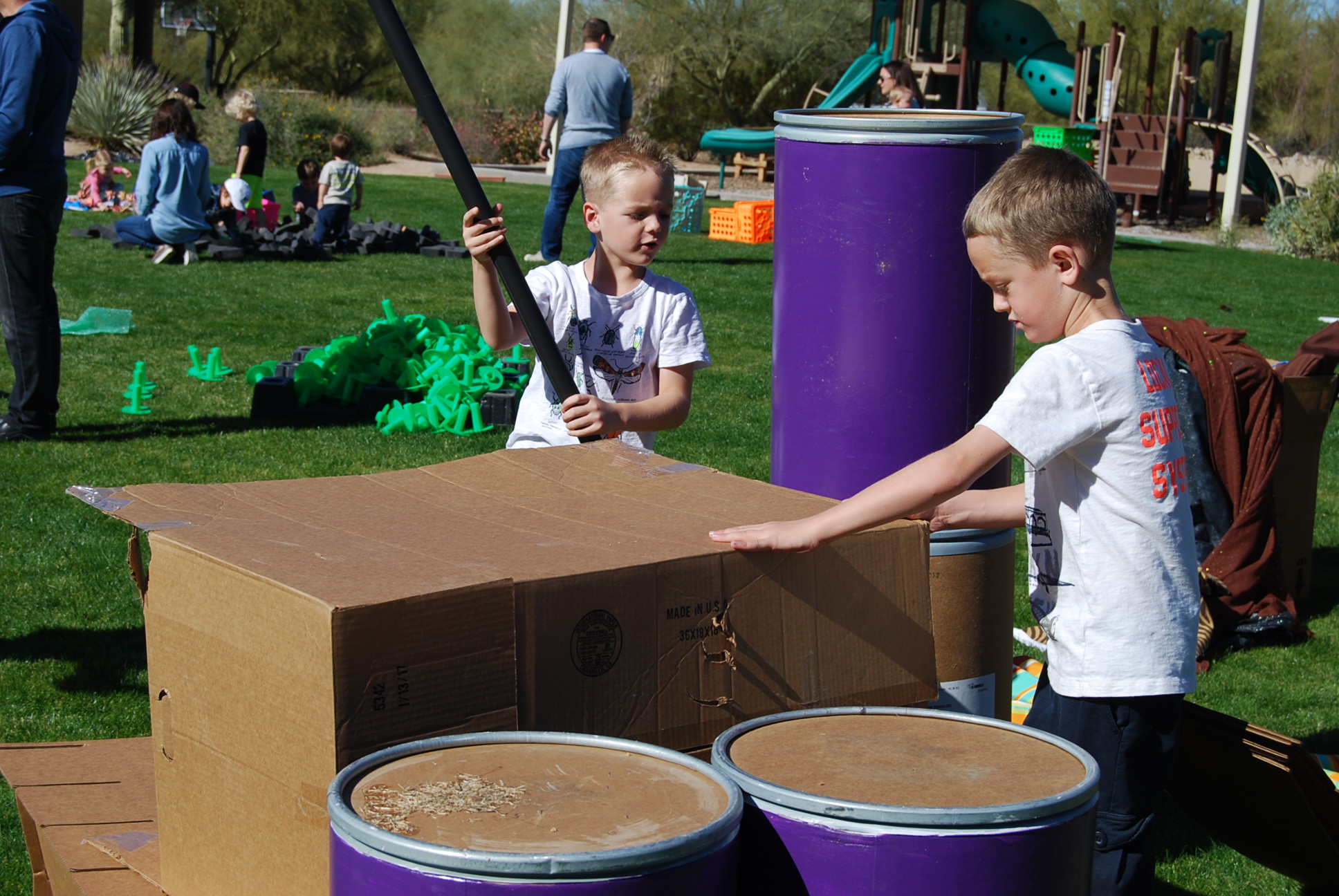 Treasure 4 Teachers Pinnacle Pop-Up kids enjoy activities created from donated supplies