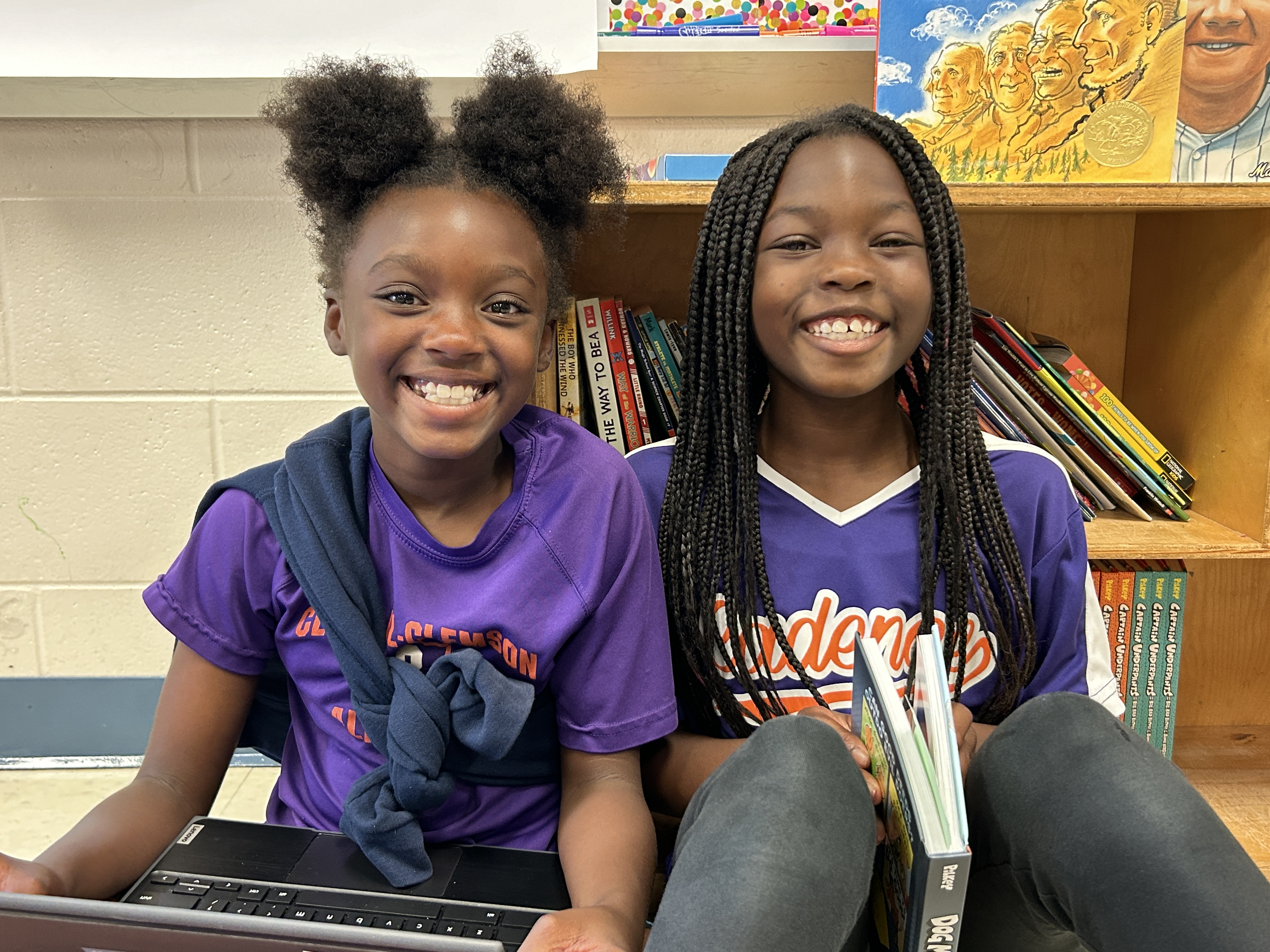 Camp iRock 2024 two 3rd grade students