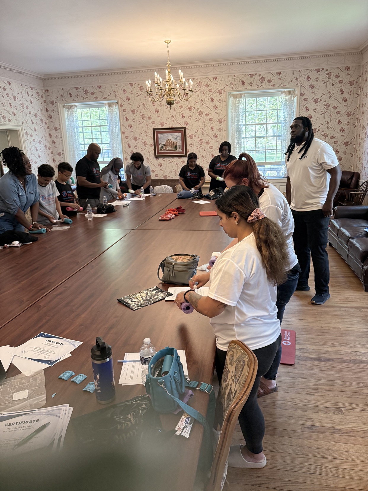 Bandaging Practice at J.U.M.P.