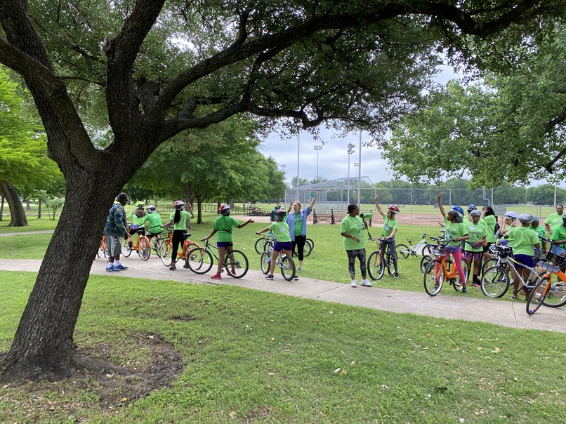 Fitness for Life Rae's Hope girls get ready to ride.
