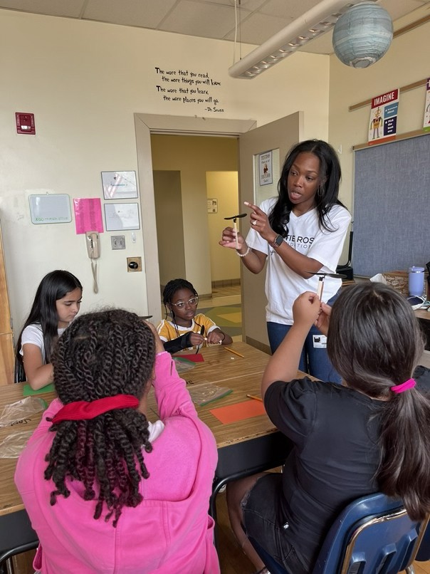 DRF girls learning session with teacher