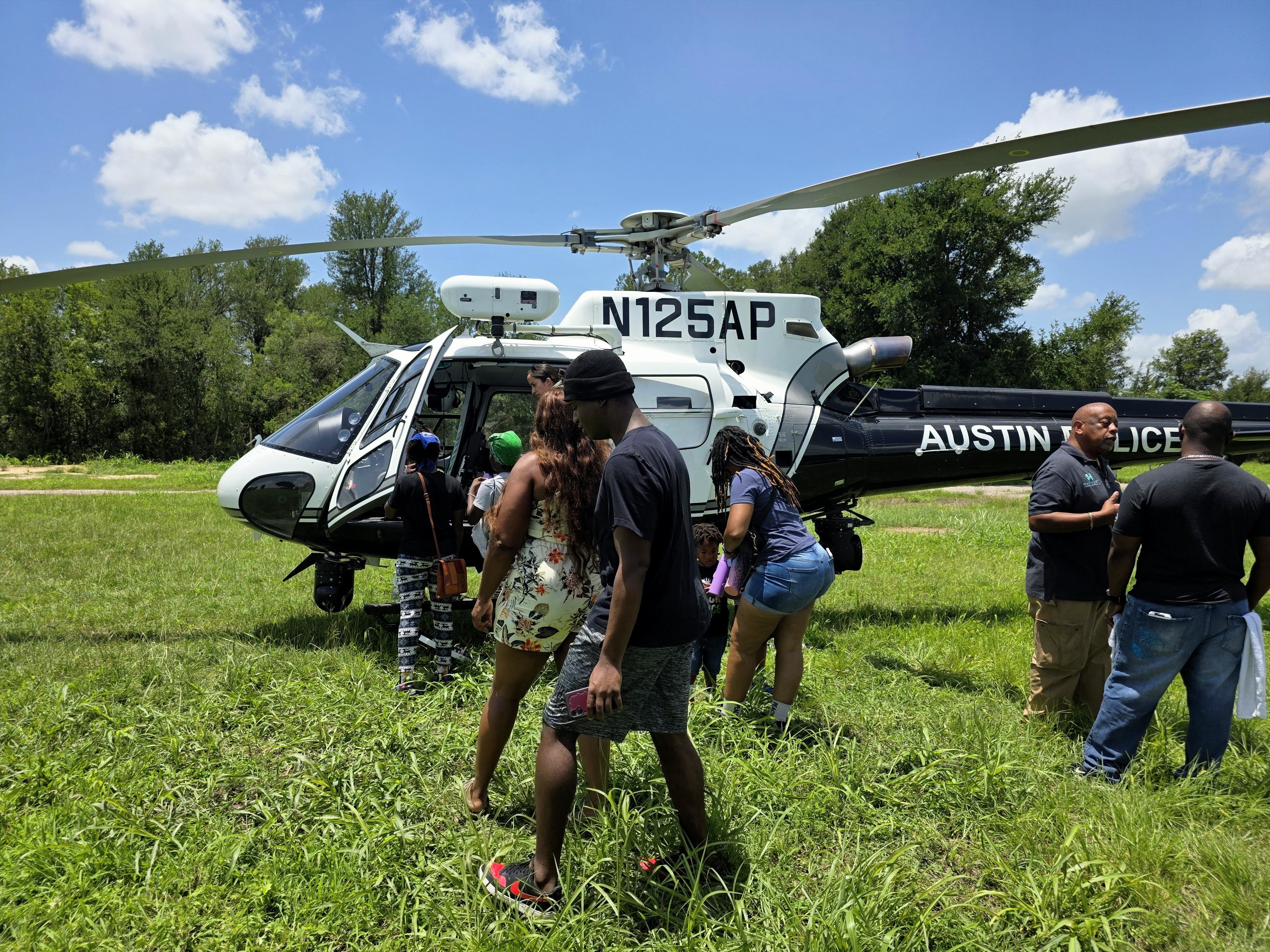 AAYHF, kids experience helicopters