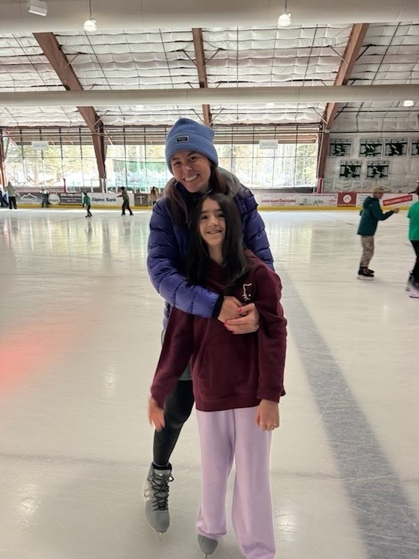 female mentor mentee ice skate one to one mentoring