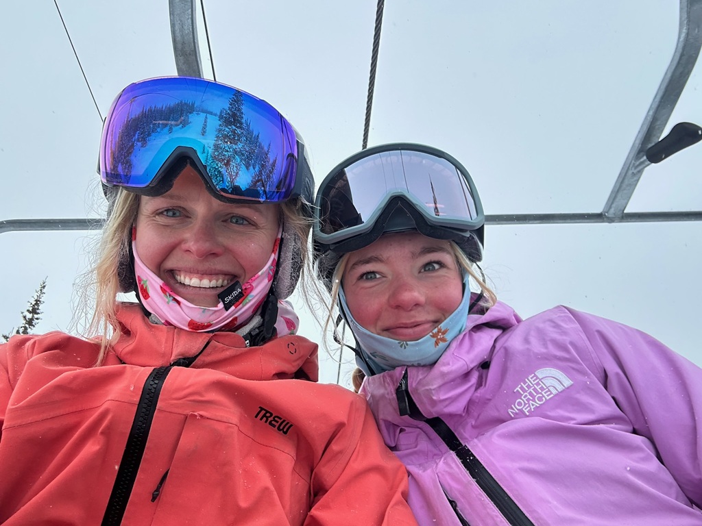 female mentor mentee one to one mentoring ski trip