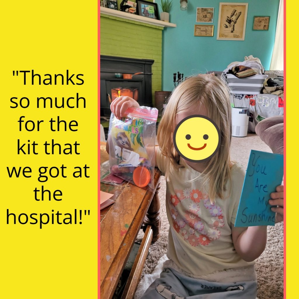 Thank you from craft kit recipient, Caitlin's Smiles