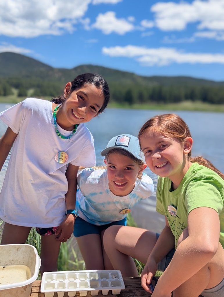 3 girls lakeside, Catamount Institute